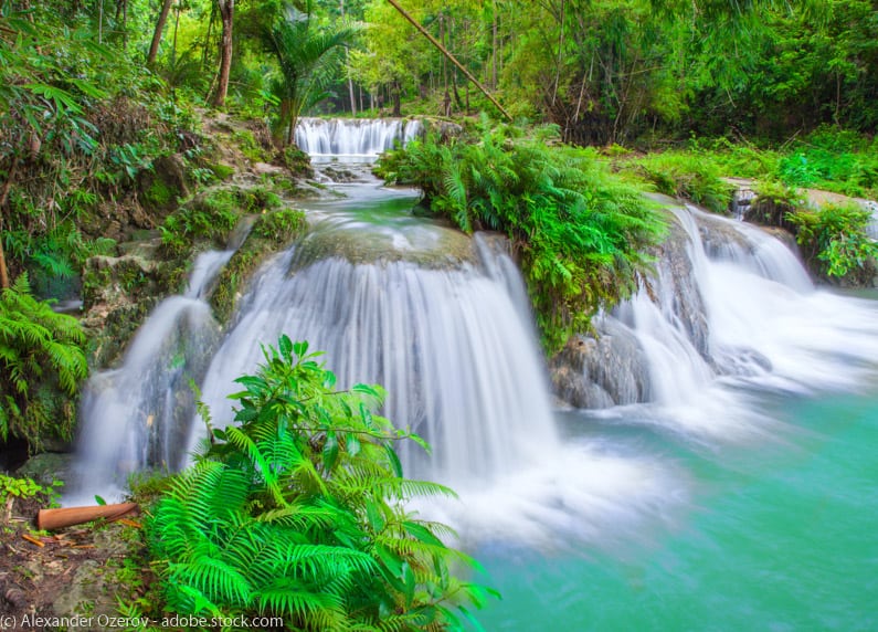 waterfall on island of Siquijor. Philippines