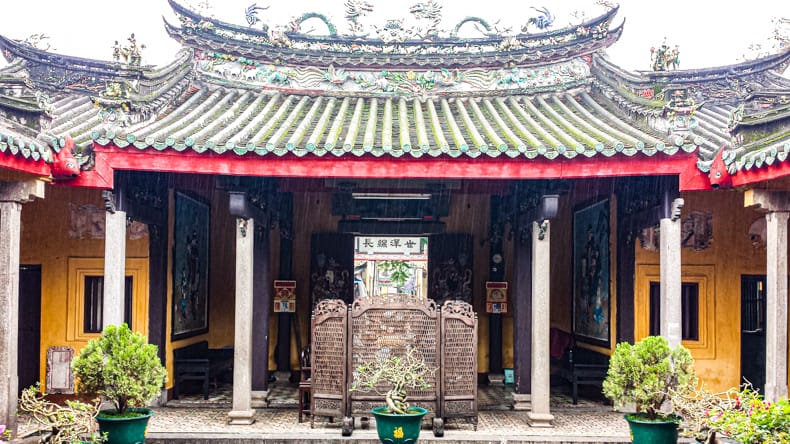 temple courtyard in Hoi An