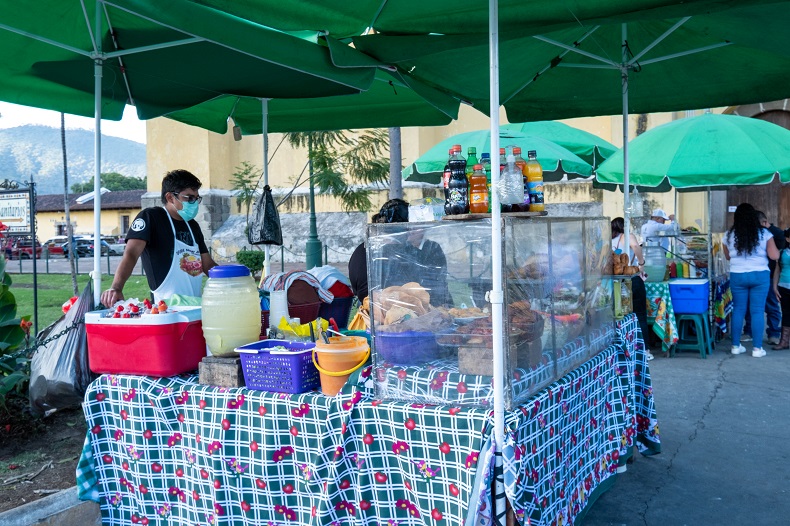 street food vendor at La Merced park