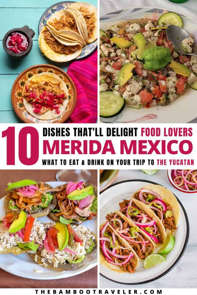 10 Best Foods in Merida Mexico pin