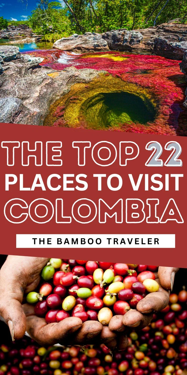 Best places to visit in Colombia pin