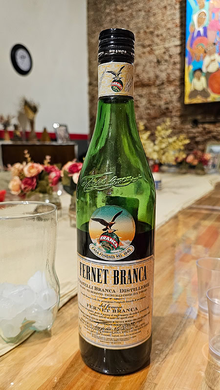 a green bottle of Fernt Branca